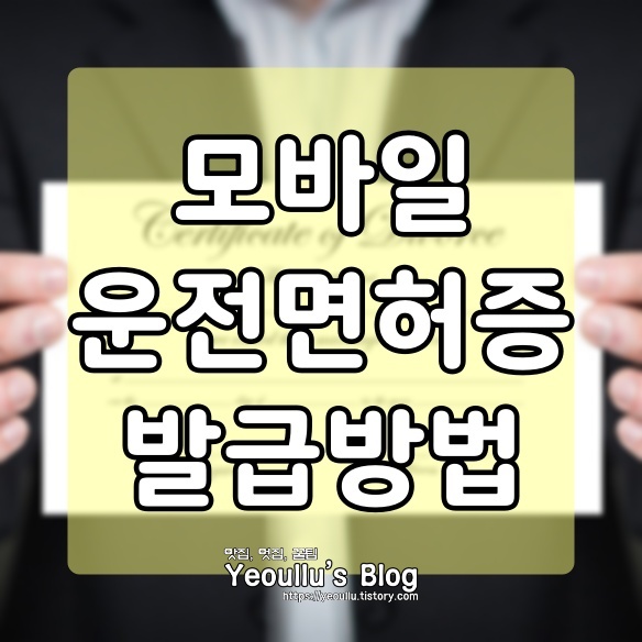  모바일 운전면허증 발급방법, 아직은 조금 부족하지만