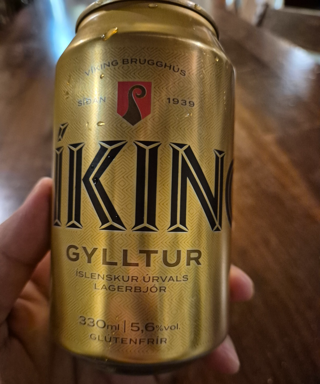 바이킹맥주캔 앞면 도수 표시