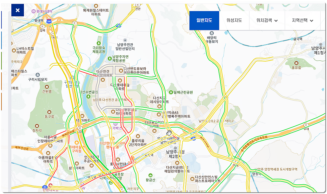 남양주시 실시간 교통상황