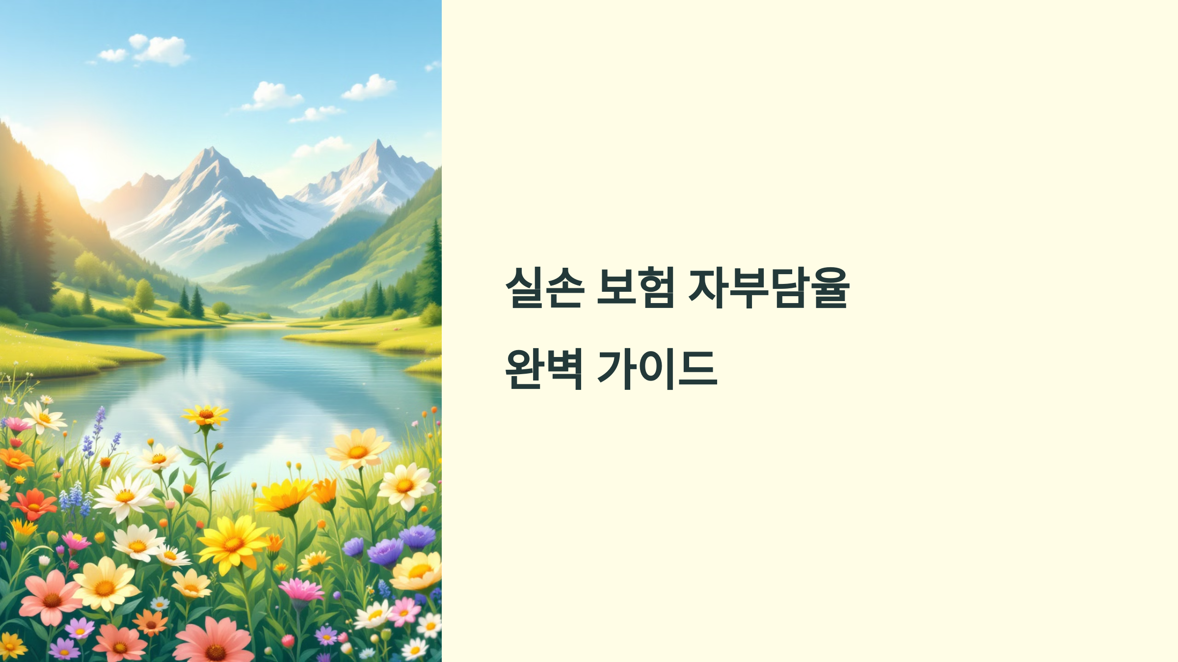 실손 보험 자부담율