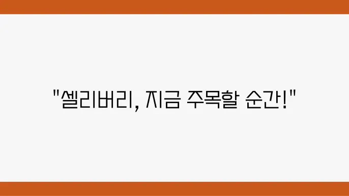 셀리버리 주가 정보