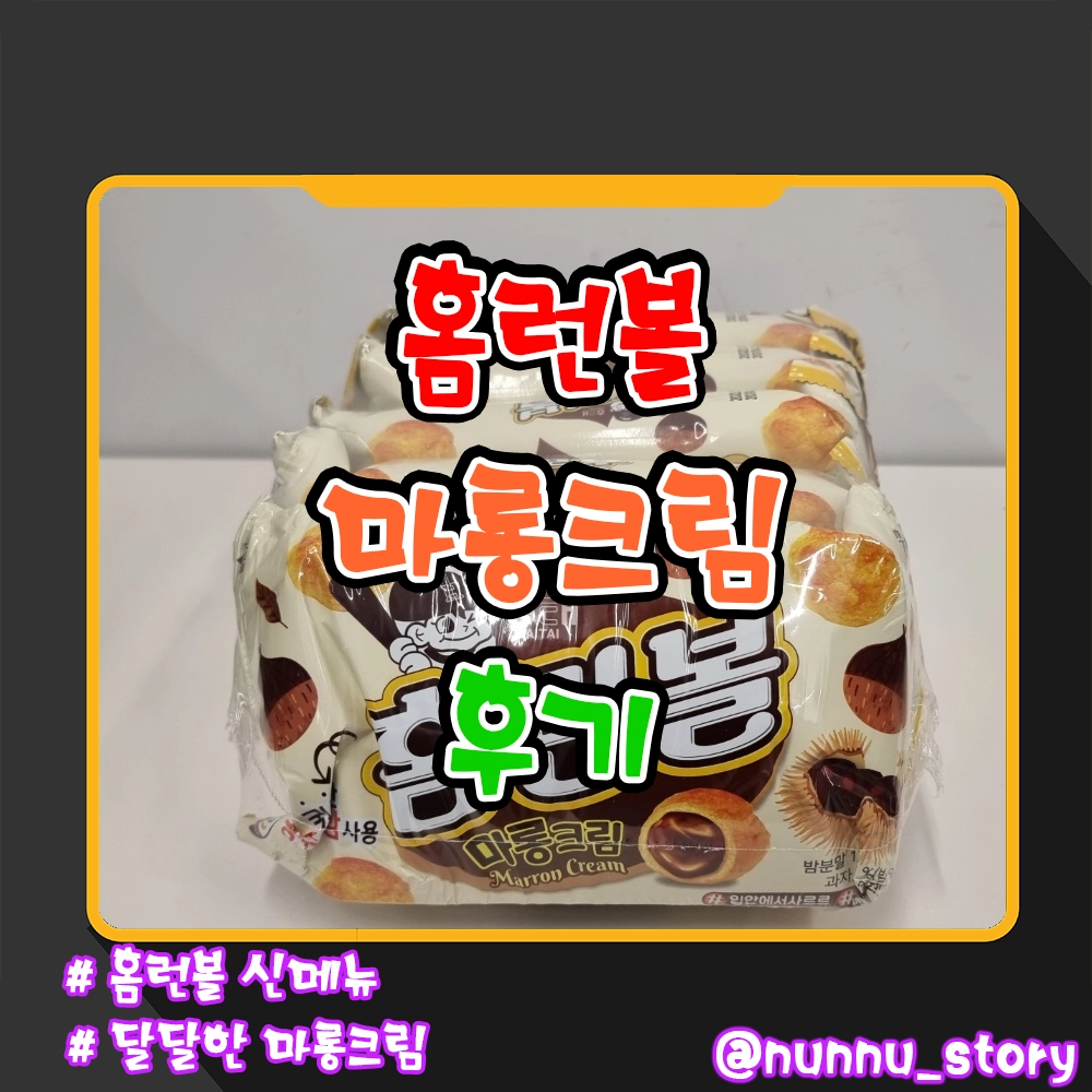 홈런볼 마롱크림 후기