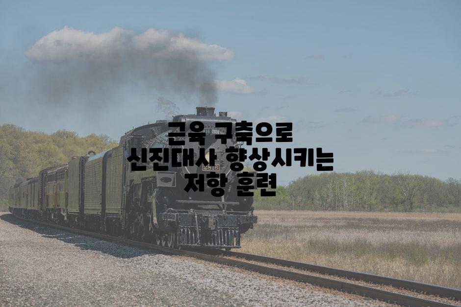 근육 구축으로 신진대사 향상시키는 저항 훈련
