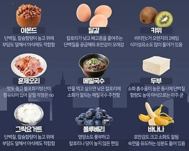 야식 종류 메뉴 부작용_1