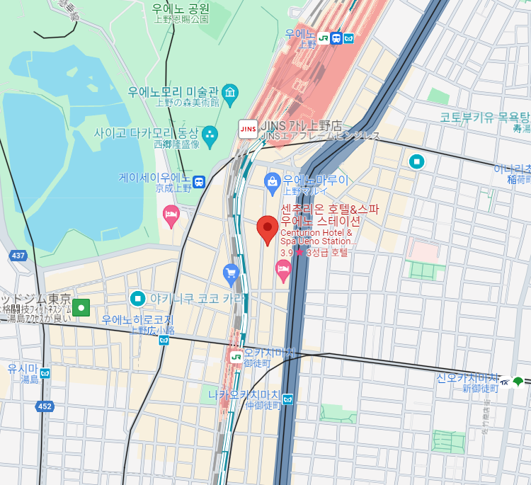 센추리온호텔스파우에노스테이션-호텔-가는법-위치