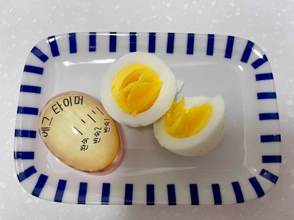  다이소 에그 타이머 리뷰 사용방법 반숙과 완숙을 내마음대로