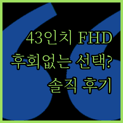 43인치 FHD TV 선택 후회없는 