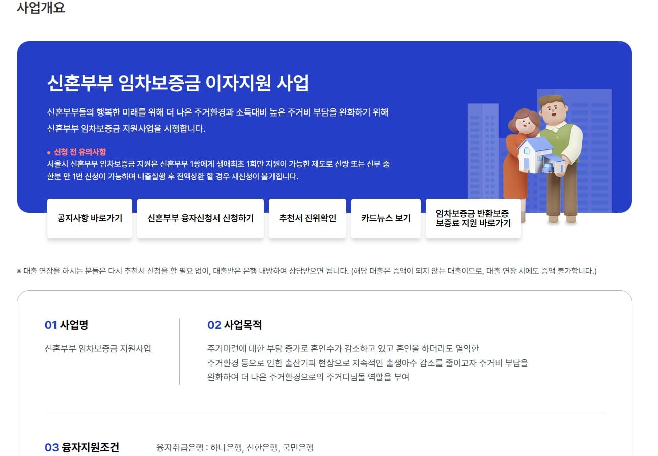 신혼부부 임차보증금 이자지원