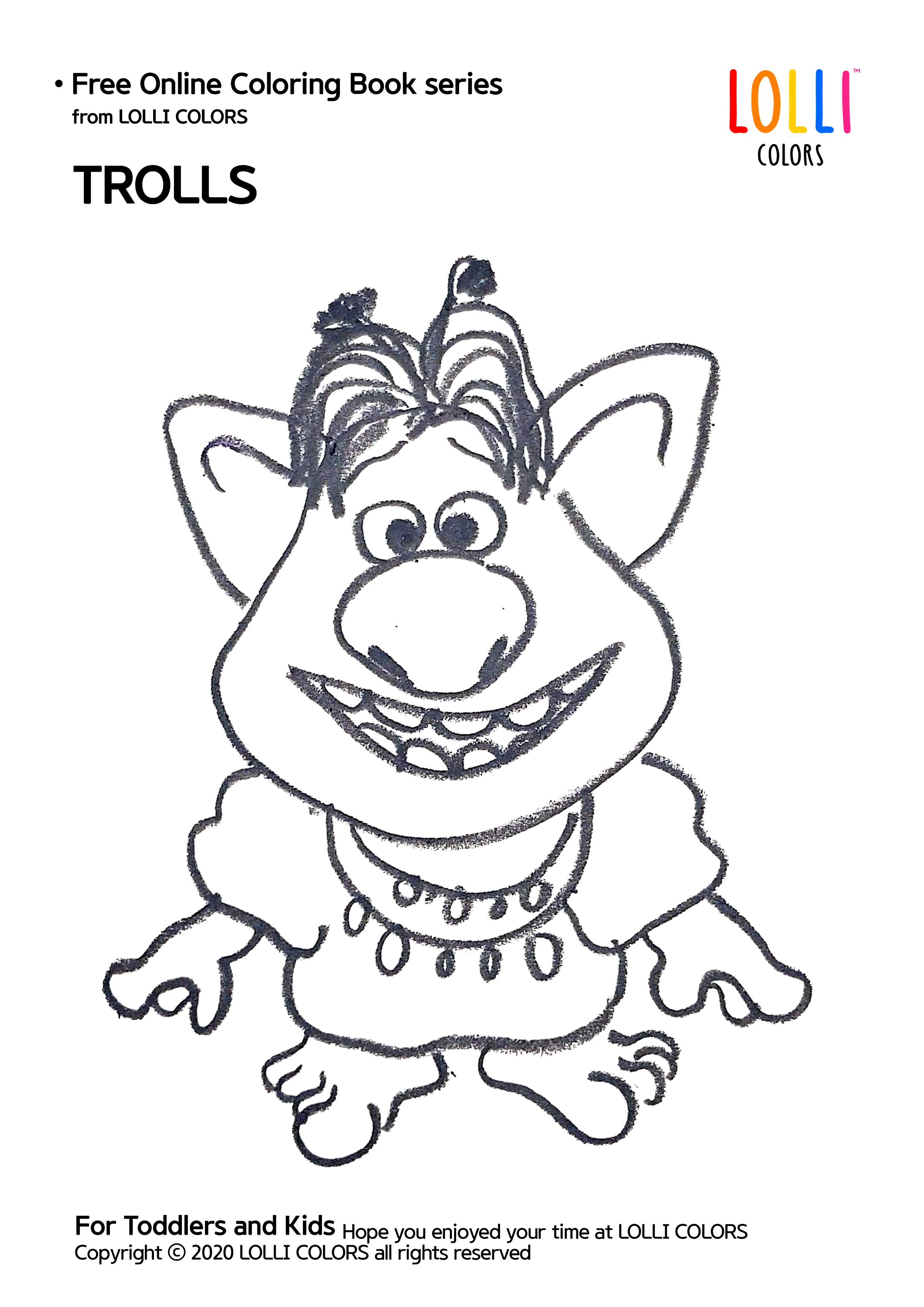 frozen trolls coloring pages