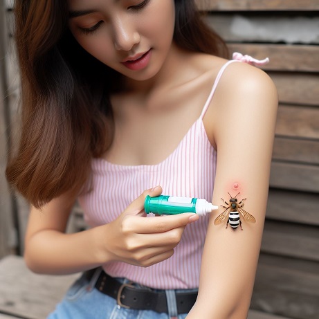 벌에 쏘인 여자