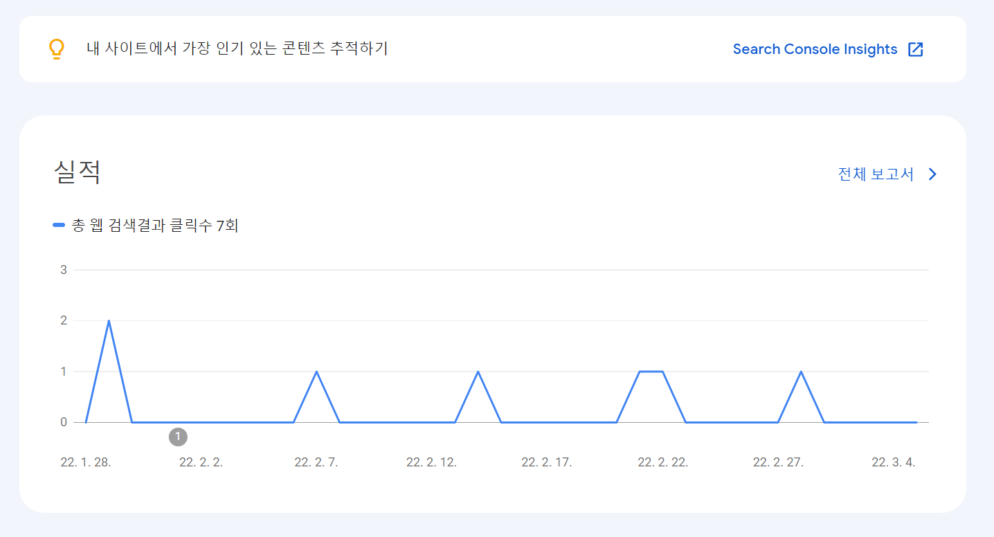  블로그 운영 1 - 구글 서치 콘솔에서 색인 생성하기