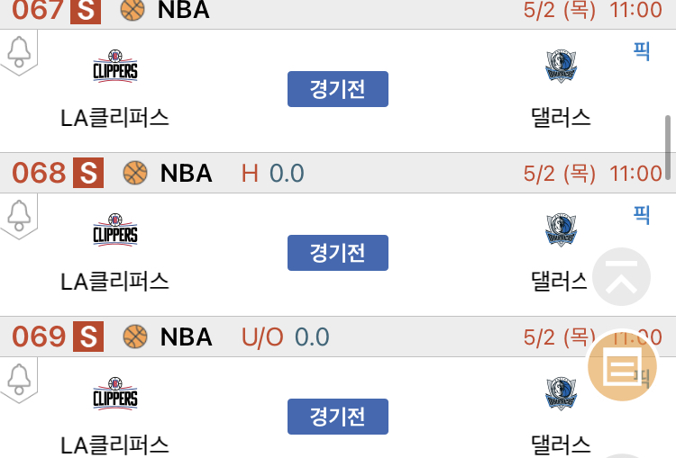 [진짜총판] 5월2일 LA클리퍼스 VS 댈러스 해외농구분석