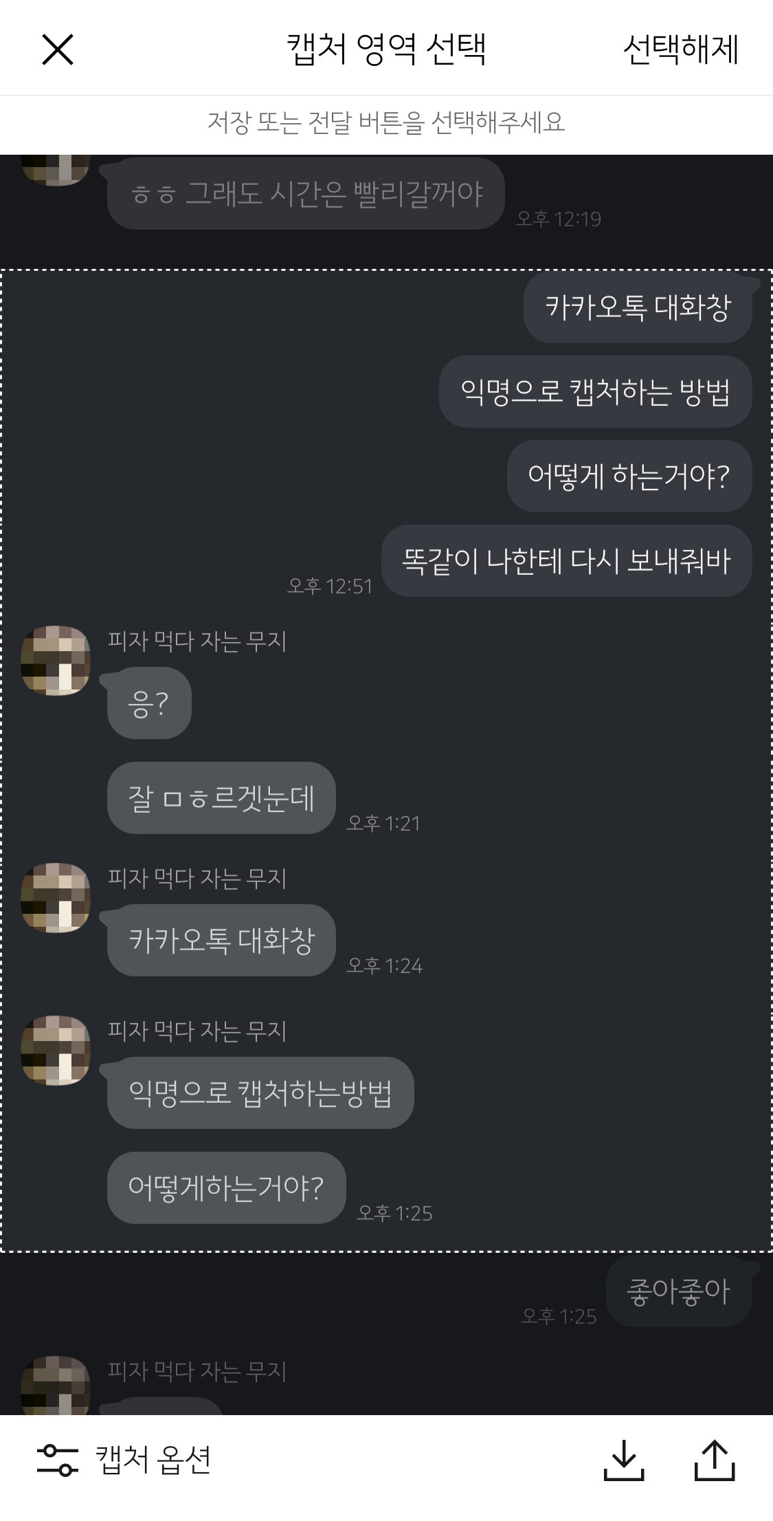카톡캡처방법