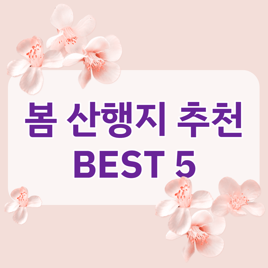 봄 산행지 추천 BEST 5