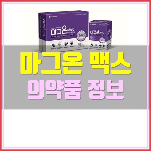  대웅제약 마그온 맥스 효능