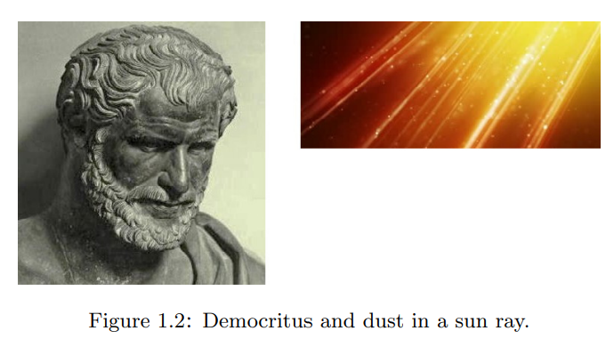 태양 광선에 의한 데모크리토스와 먼지