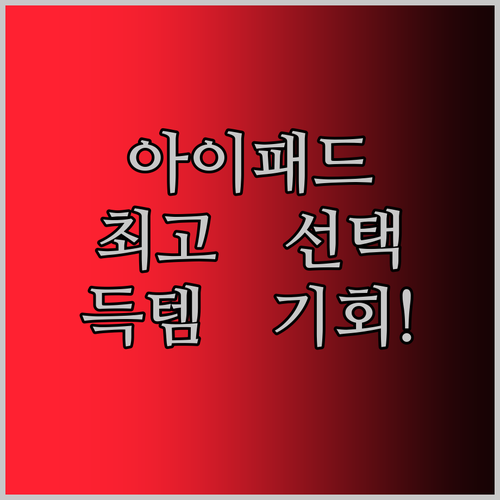 내 아이패드를 위한 완벽한 선택! 니
