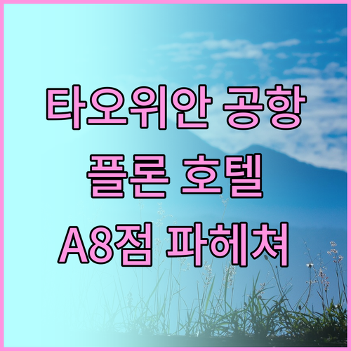 타오위안 공항 근처 호텔 고민? '플