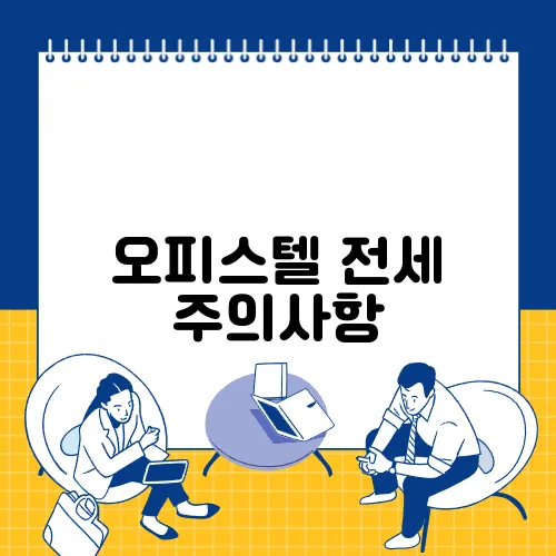오피스텔 전세 주의사항