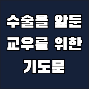 수술을 앞둔 교우를 위한 기도문