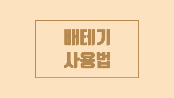  배테기 사용법과 임신확률 높이기