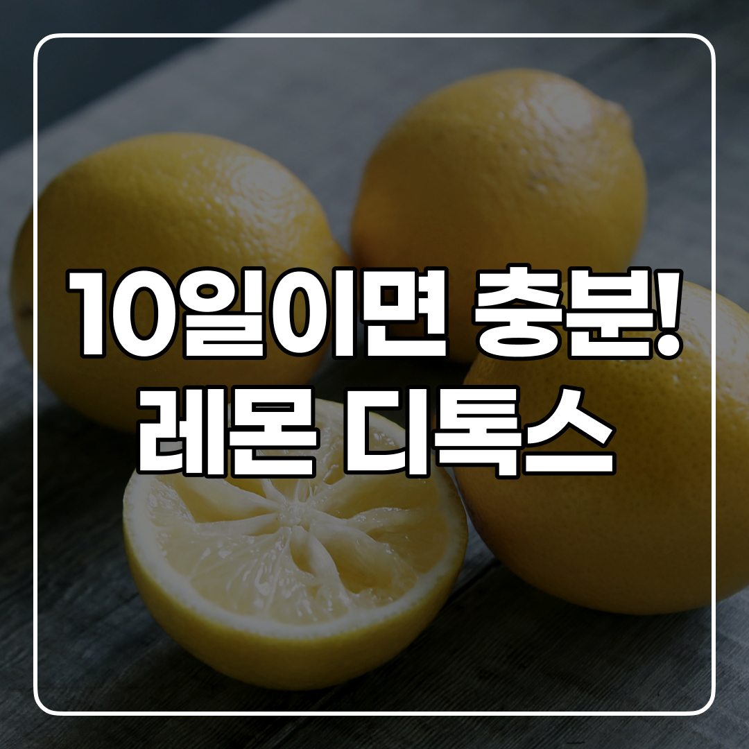  레몬 디톡스 다이어트 딱 10이면 충분!