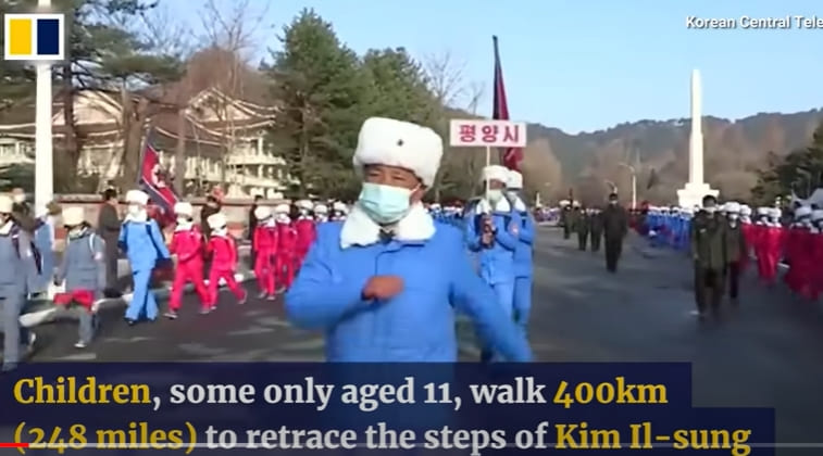 [지금 북한은] 북 11세 어린이들&#44; 김일성 족적 따라 400km 행진 VIDEO: North Korean children march 400 km to honour Kim
