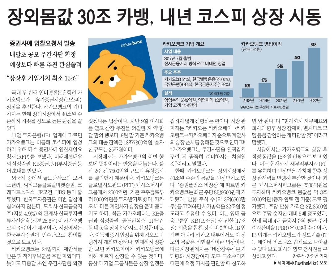  주식 관련 일간 신문 뉴스