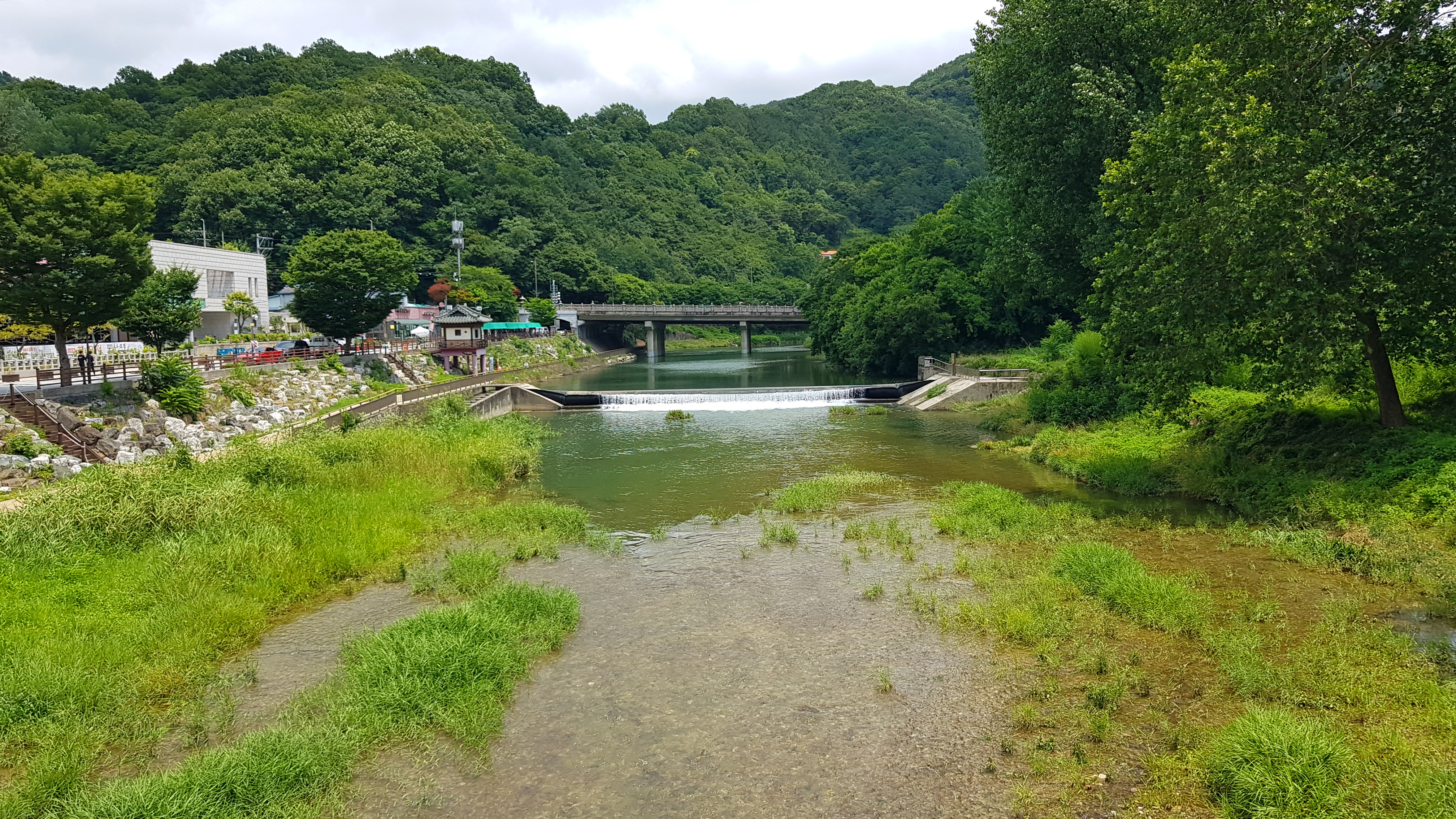 오목교에서 찍은 한벽교_2022.06.26