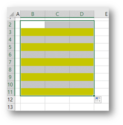 채우기 핸들로 복사 완료