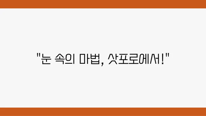 겨울의 삿포로에서 즐기는 특별한 순간들