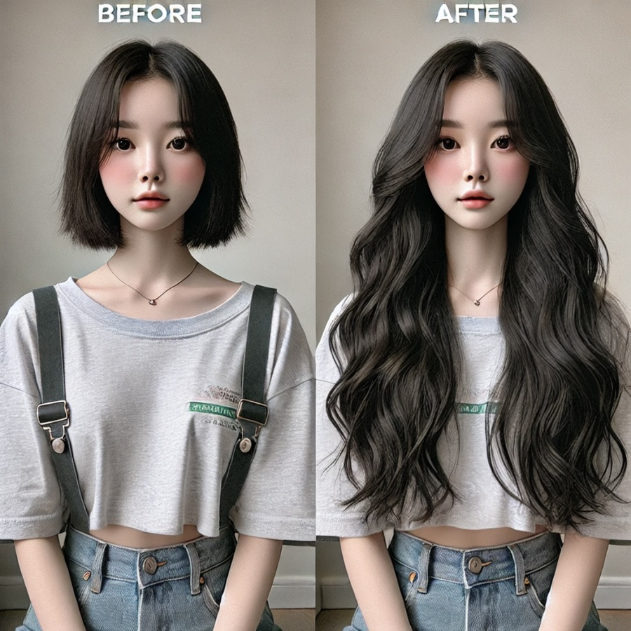 붙임머리 이미지