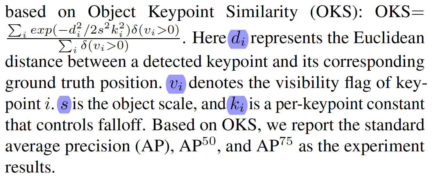 Object Keypoint similarity