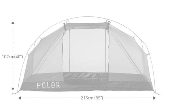 폴러스터프 투맨 텐트 사이즈 사진