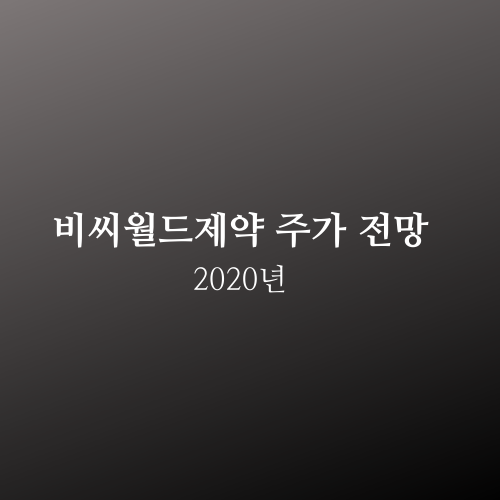  비씨월드제약 주가 2020년 전망
