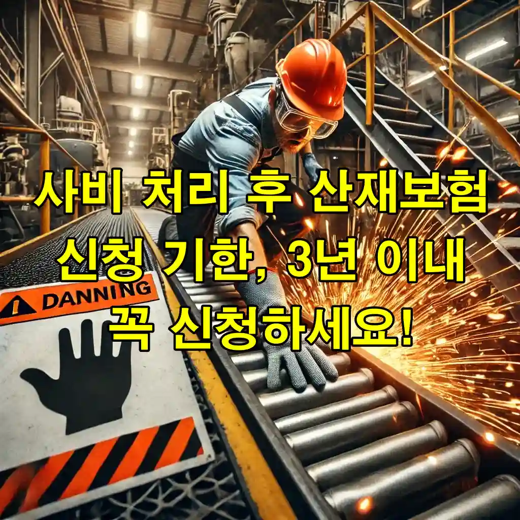 사비 처리 후 산재보험 신청 기한, 3년 이내 꼭 신청하세요!