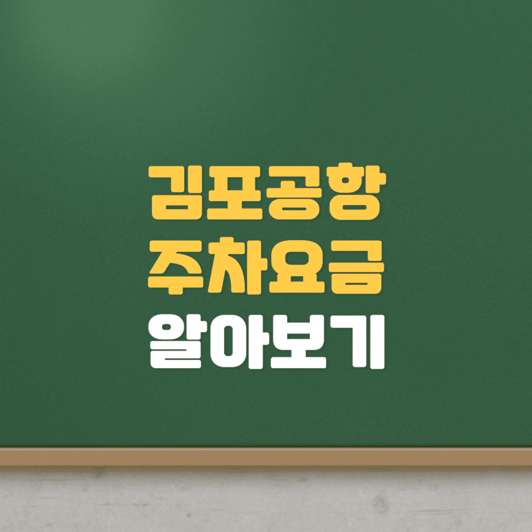  김포공항 주차 요금 주차 대행 요금 감면 대상 알아보기
