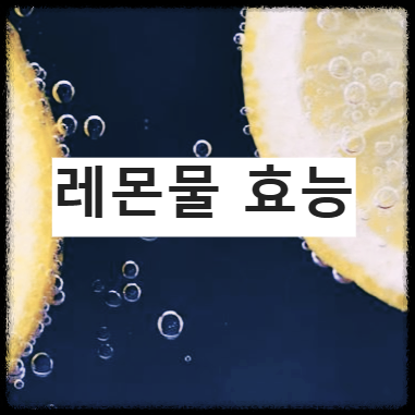 물에 담긴 레몬조각