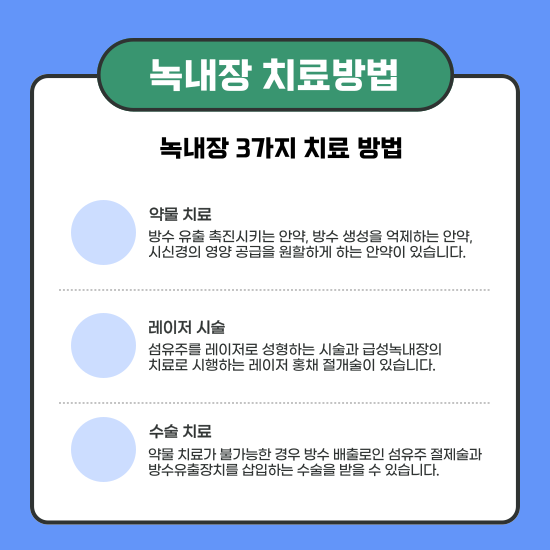 녹내장 증상 치료 수술비용