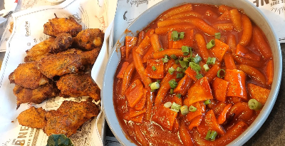 치킨-떡볶이-파-오뎅-빨간색