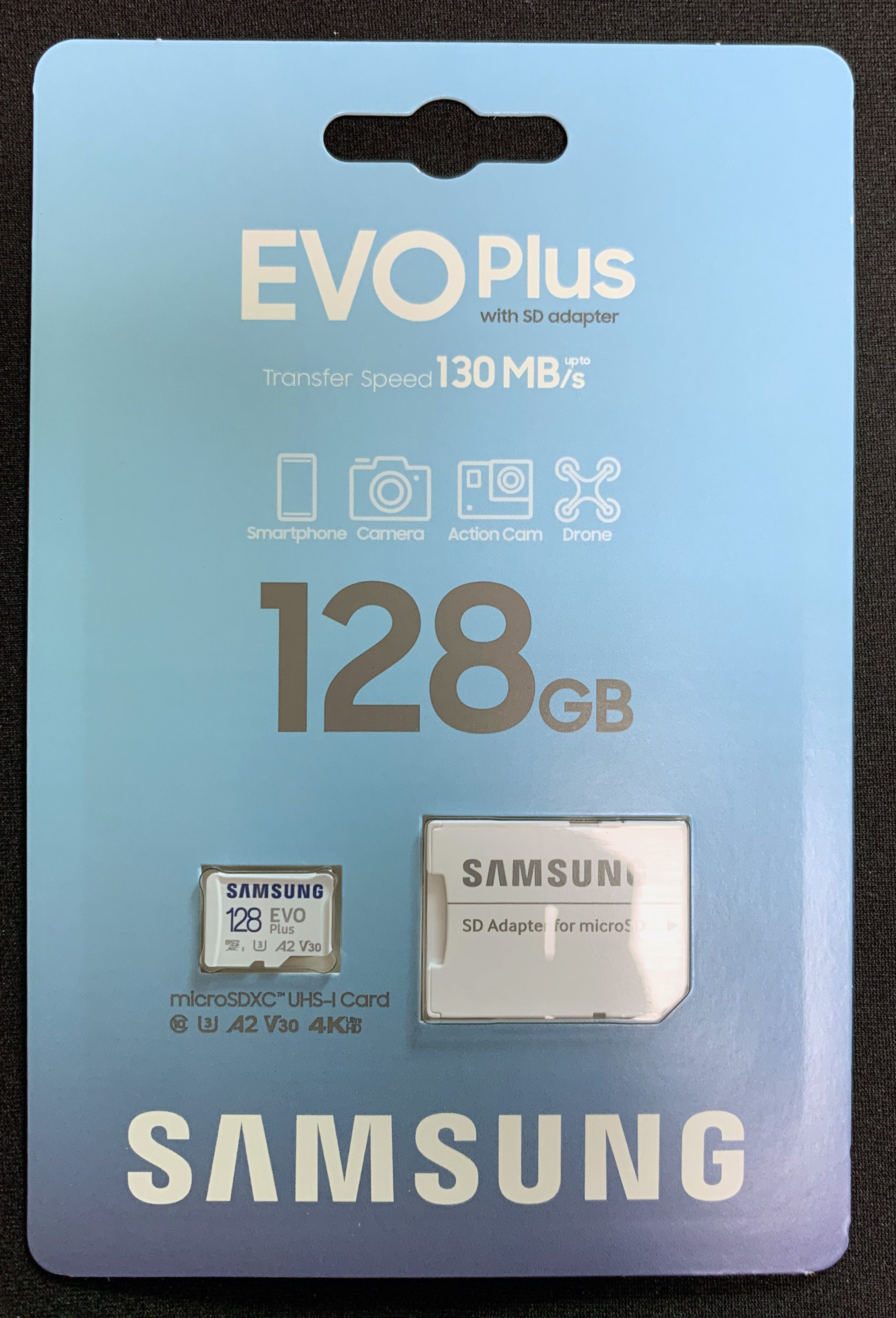 Samsung EVO Plus microSDXC UHS-I Card with SD adapter 128GB (2021) (MB-MC128KA/KR)