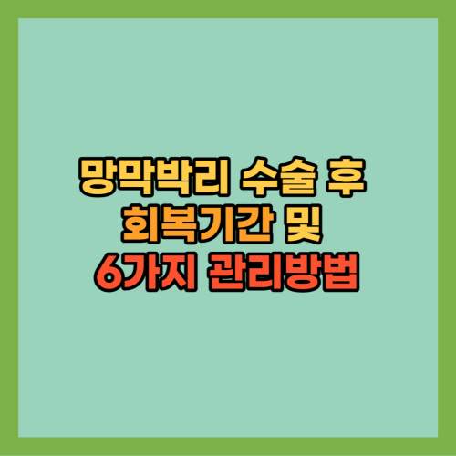 망막박리-수술후-회복기간-관리방법