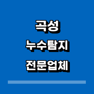 곡성군 누수탐지