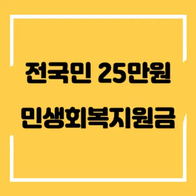 전국민 25만원 민생회복지원금 섬네일