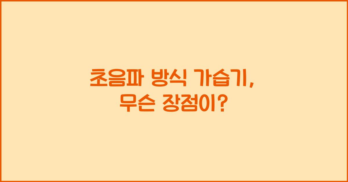 초음파 방식 가습기