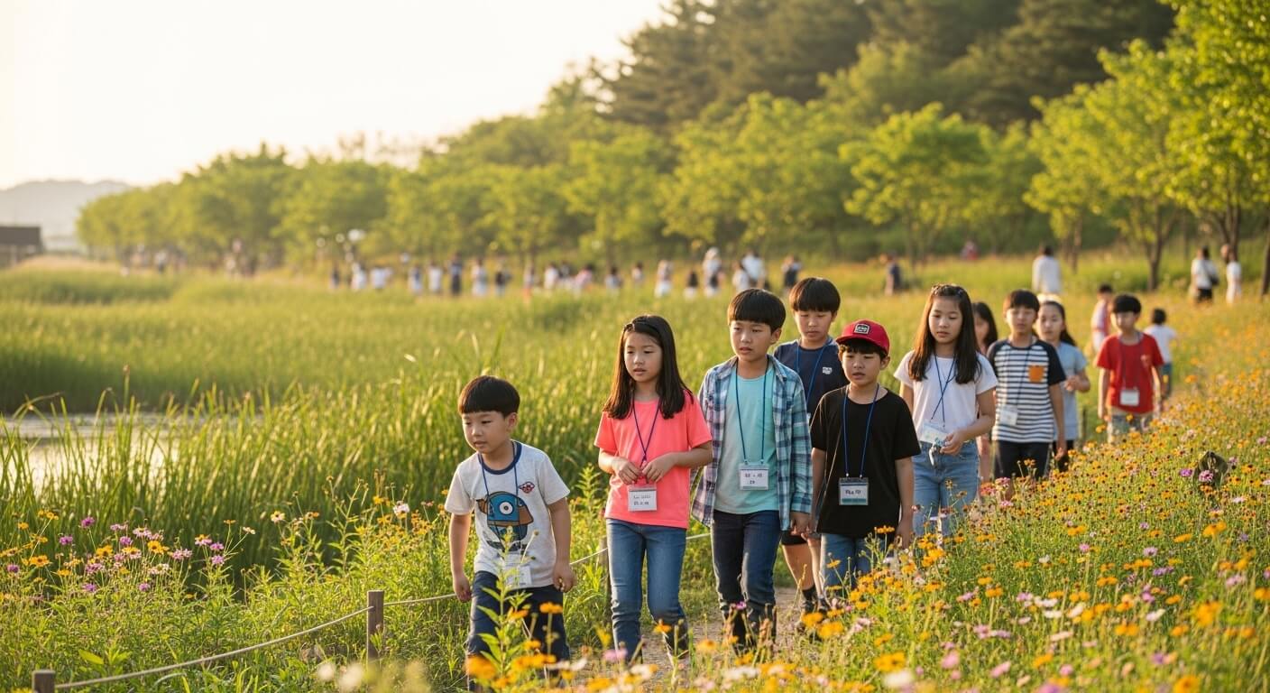 초등학교 여름방학 순천만국가정원