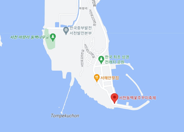 서천마량진포구 지도