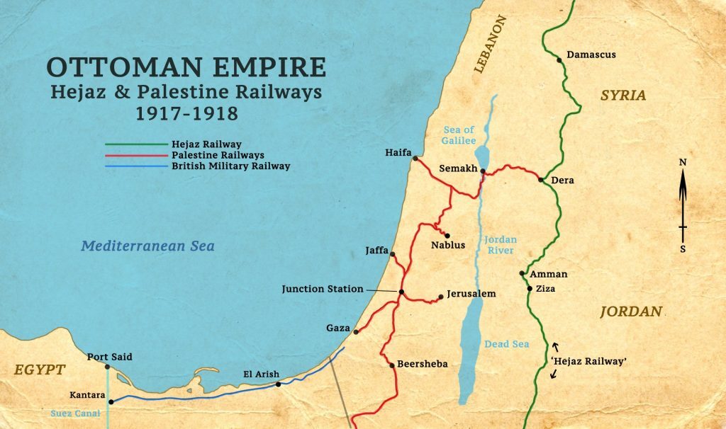 오스만 제국 팔레스타인 주변 철도선