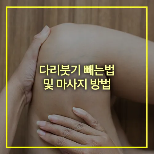 다리붓기 빼는법 마사지