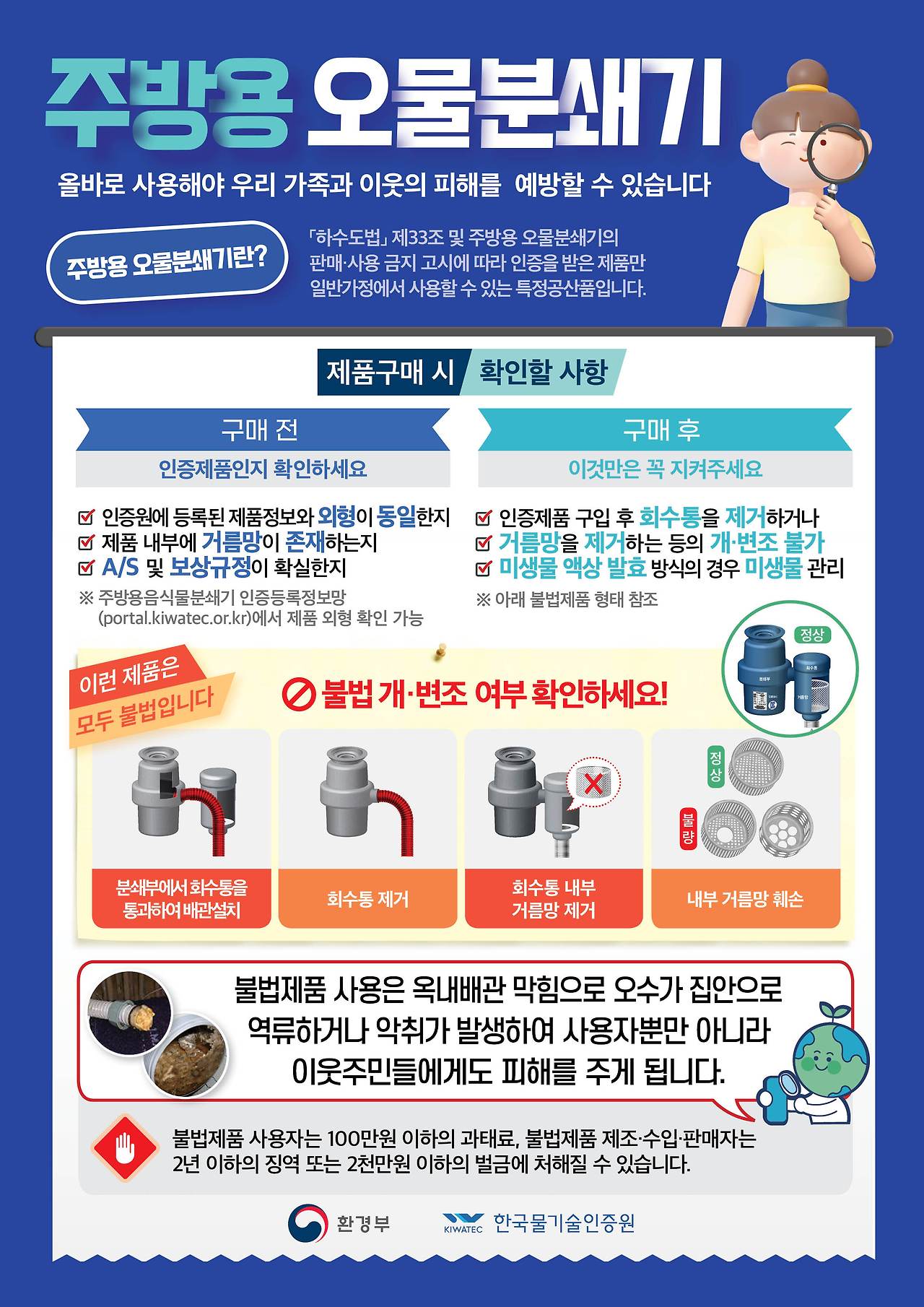 김포시, ‘불법 주방용 오물분쇄기’ 사용금지 홍보 김포시, ‘불법 주방용 오물분쇄기’ 사용금지 홍보